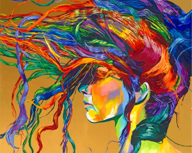 Colorful Woman Paint By Numbers
