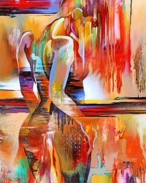 Abstract Woman Body Paint By Numbers
