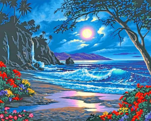 Beachside Waves Paint By Numbers