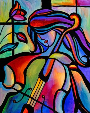 Abstract Violinist Paint By Numbers