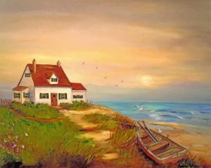 Cottage By the sea paint by number