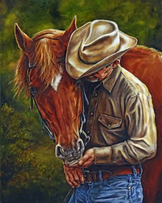 Cowboy And Horse Paint By Numbers