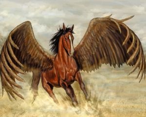 Brown Winged Horse Paint By Numbers