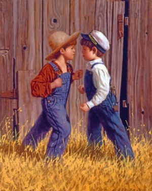 Fighting Boys Paint By Numbers