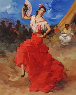 Flamenco Dancer Paint By Numbers