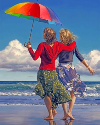 Friends In The Beach Paint By Numbers