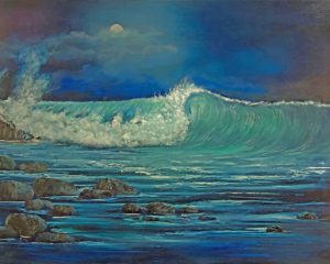 Ocean Waves At Night Paint By Numbers