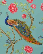 Peafowl And Flowers Paint By Numbers