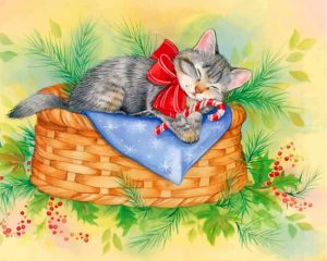 Sleepy Cat Paint By Numbers