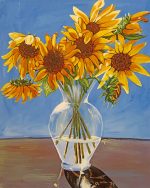Sunflowers In Vase Paint By Numbers