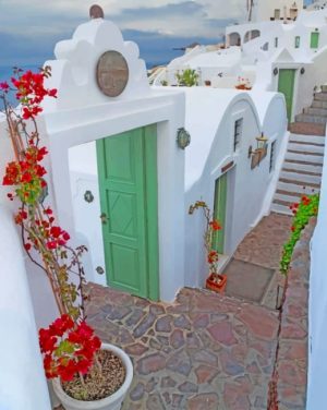 Greek Island House Paint By Numbers