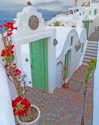 Greek Island House Paint By Numbers