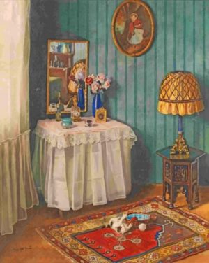 Vintage Room Corner paint by numbers