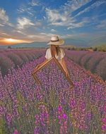 Girl In Lavender Field Paint By Numbers