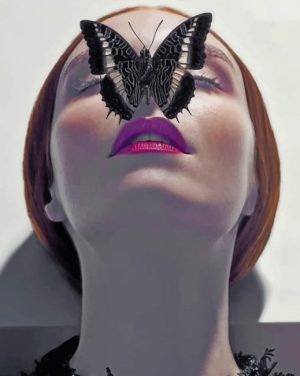 Butterfly On Woman Paint By Numbers
