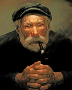 Man Smoking Pipe Paint By Numbers