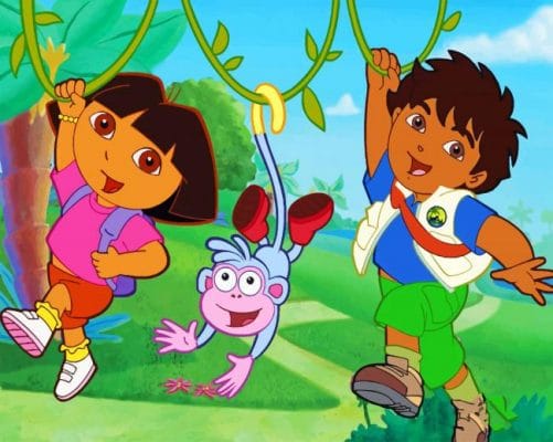 Dora Diego And Boots Paint By Numbers