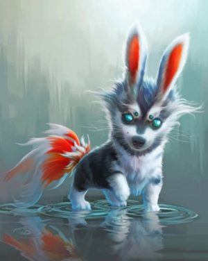 Fantasy Husky Rabbit Paint By Numbers
