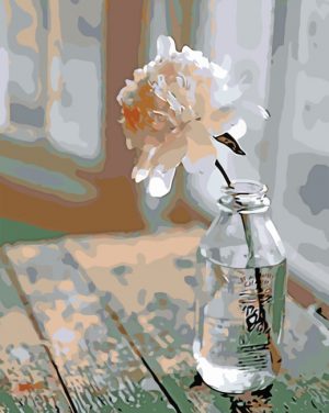 Flower In A Glass Bottle Paint By Numbers