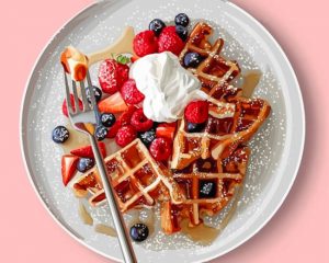 Waffles And Berries Paint By Numbers