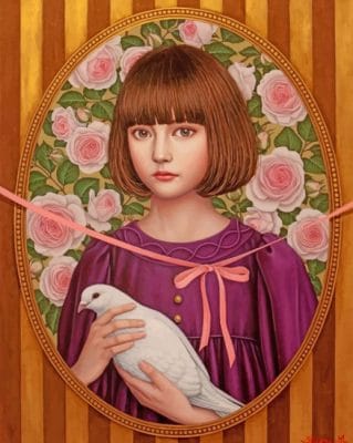 Girl And Pigeon Paint By Numbers