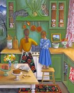 Mother And Daughter Cooking Paint By Numbers