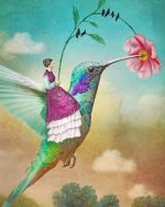 Hummingbird And Woman Paint By Numbers