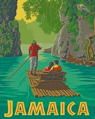 Jamaica Travel Poster Paint By Numbers