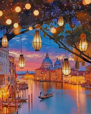 Venice Italy At Night Paint By Numbers