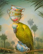 Parrot Carrying Cups Paint By Numbers