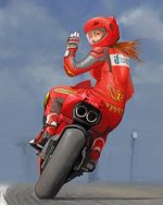 Biker Girl paint by number