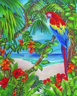 Tropical Parrot Paint By Numbers