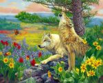 Wolves In The Spring paint by numbers