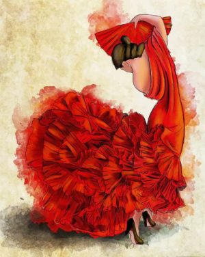flamenco dancer art paint by numbers
