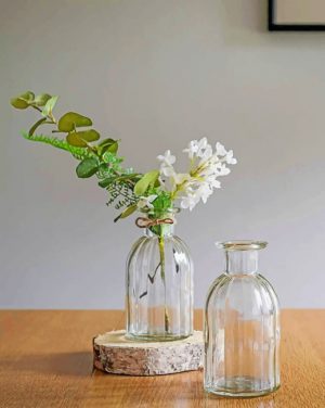 glass bottle with flower paint by numbers