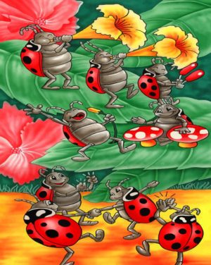 Ladybugs Celebrating Paint By Numbers
