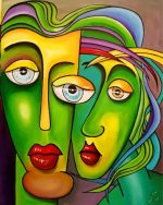 Abstract Faces Paint by numbers