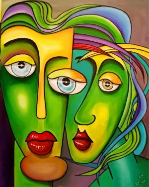 Abstract Faces Paint by numbers