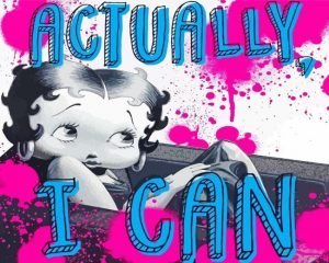 Monochrome Betty Boop Paint By Numbers