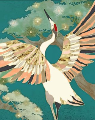 Golden Crane Paint By Numbers