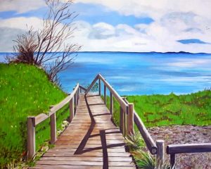 Lake Boardwalk Paint By Numbers