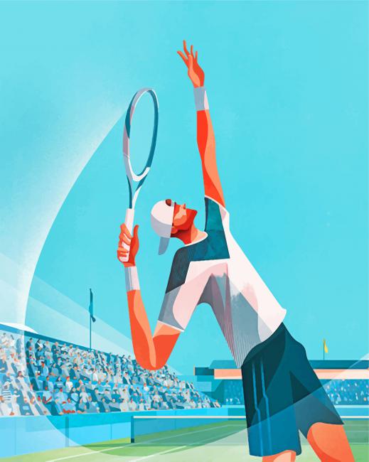 Tennis Player Paint by numbers
