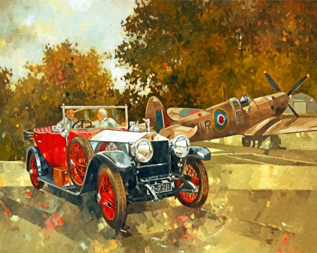 Vintage Car And Aircraft Paint By Numbers