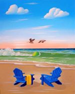 Blue Beach Chairs Paint By Numbers