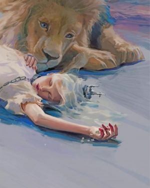 Girl And Lion Paint By Numbers