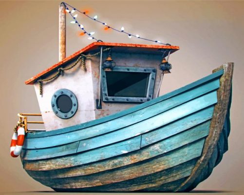 Fishing Boat Paint By Numbers