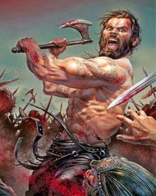 Viking Warrior Paint By Numbers