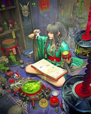 Anime Witch Paint By Numbers