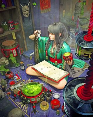 Anime Witch Paint By Numbers