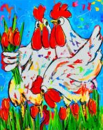 Chickens Art Paint by numbers